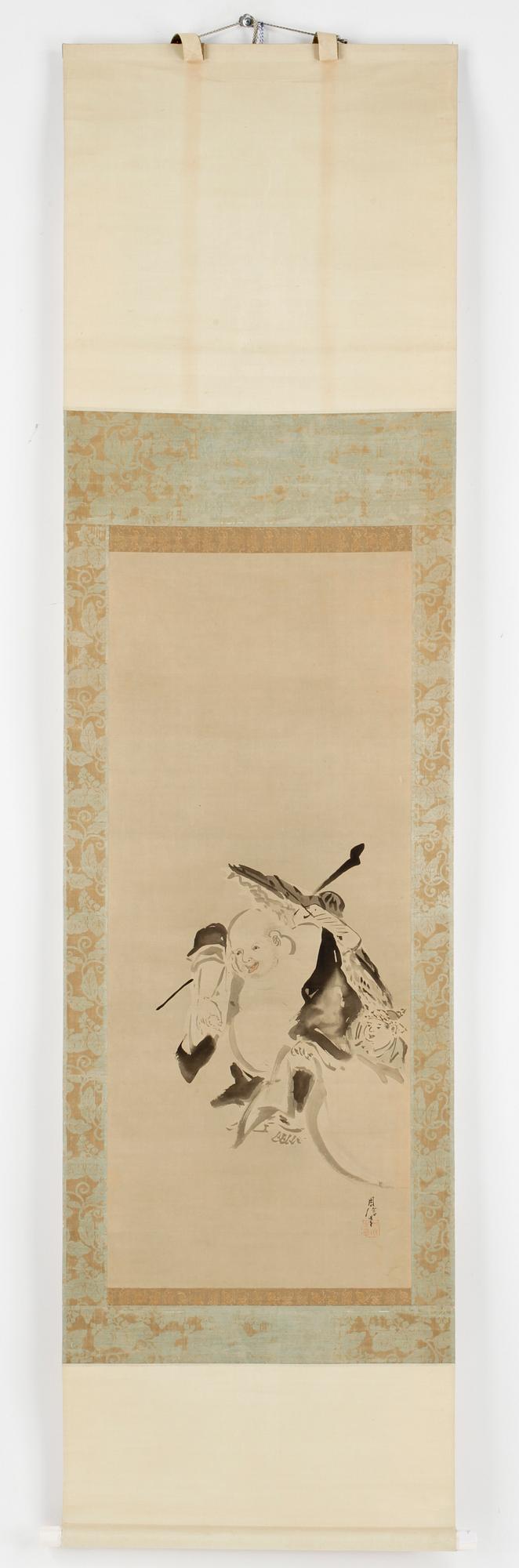 OKÄND KONSTNÄR sidenmålning, Japan, tidigt 1900-tal.