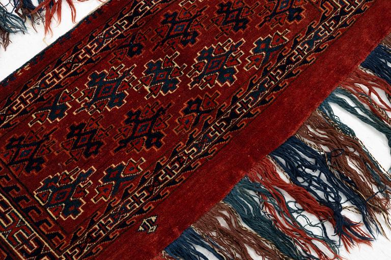 Two Torbor, Turkmen, approx. 95 x 42 cm.