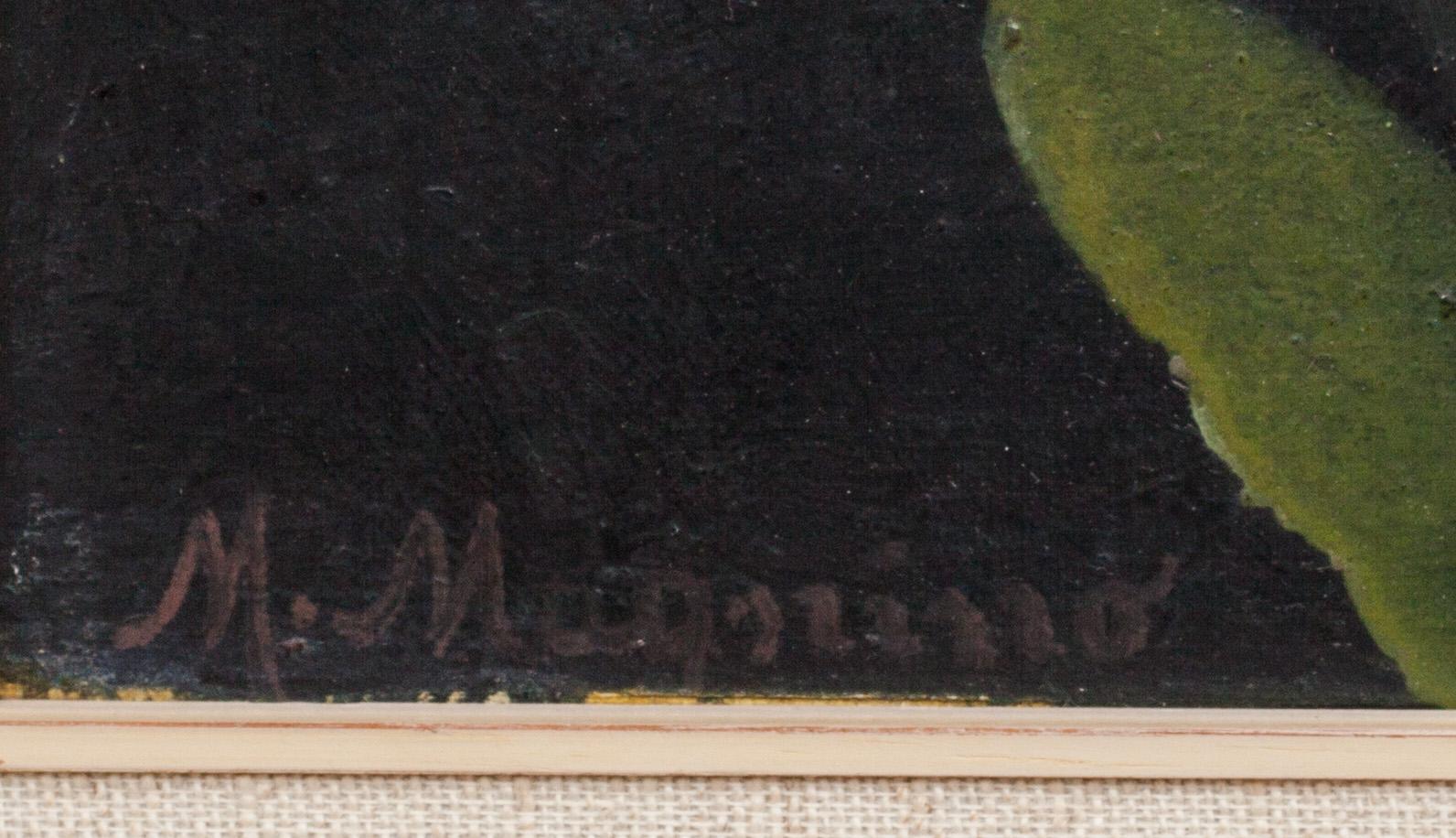 MAGNI MAGNINO, 2 st, olja på uppspänt på pannå. Signerade.