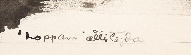 Margit Jones, akvareller, 4 st, "Loppan".