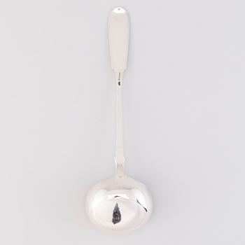 A Russian silver soup ladle, mark of Grachev, Saint Petersburg 1899-1908.