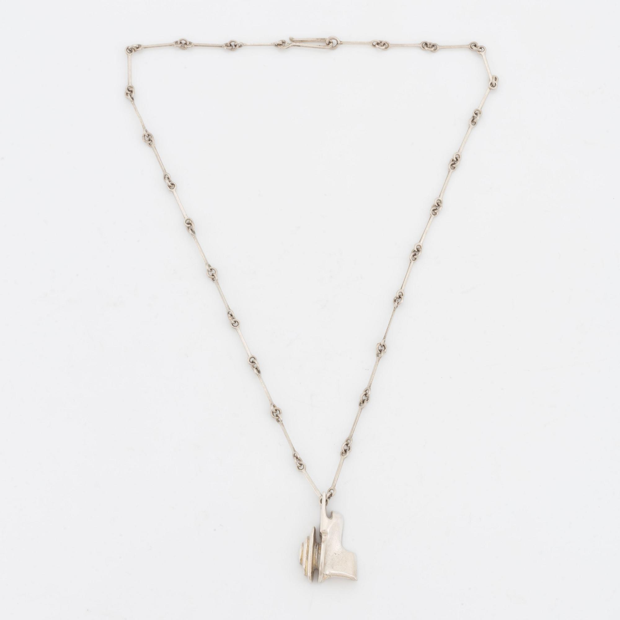 Björn Weckström, sterling silver necklace, Lapponia 1986.