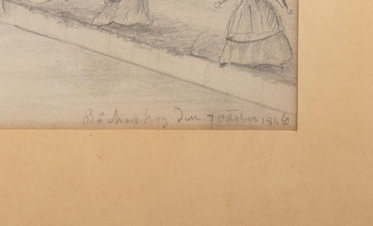 Prinsessan Eugénie, Pencil drawings, 2 pcs., 1840s.