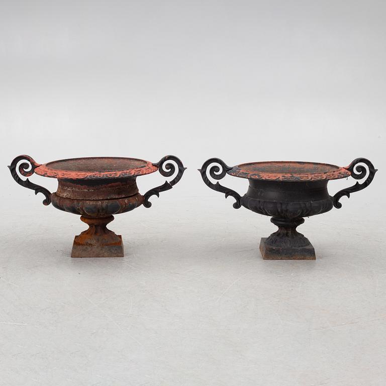 Garden urns, a pair, circa 1900.