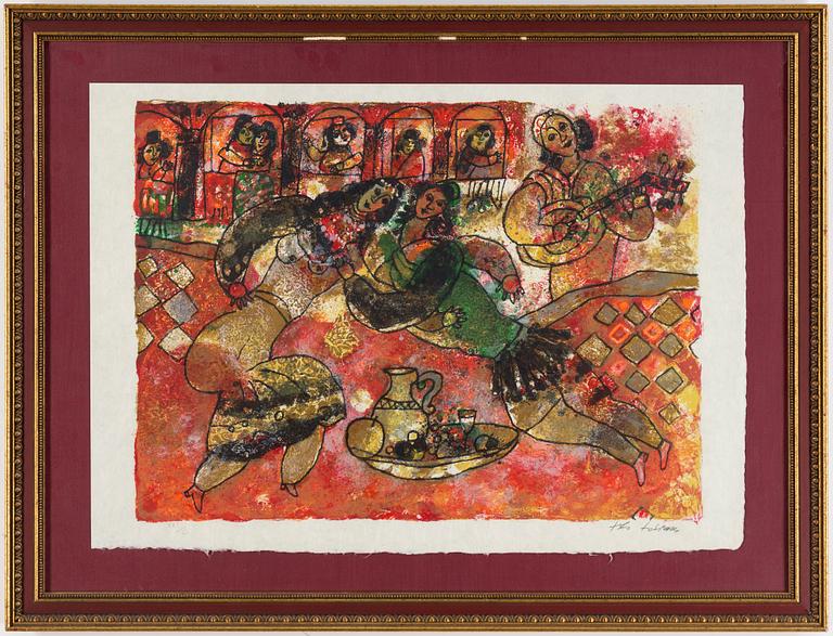 THEO TOBIASSE, lithographs in colour, 12, from "The song of songs of King Salomon", signed XXI/C.