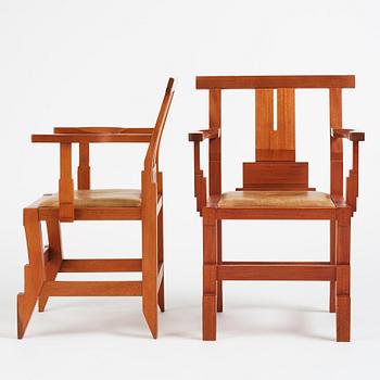 John Kandell, a set of six "Solitär" chairs, Källemo, Värnamo post 1985.