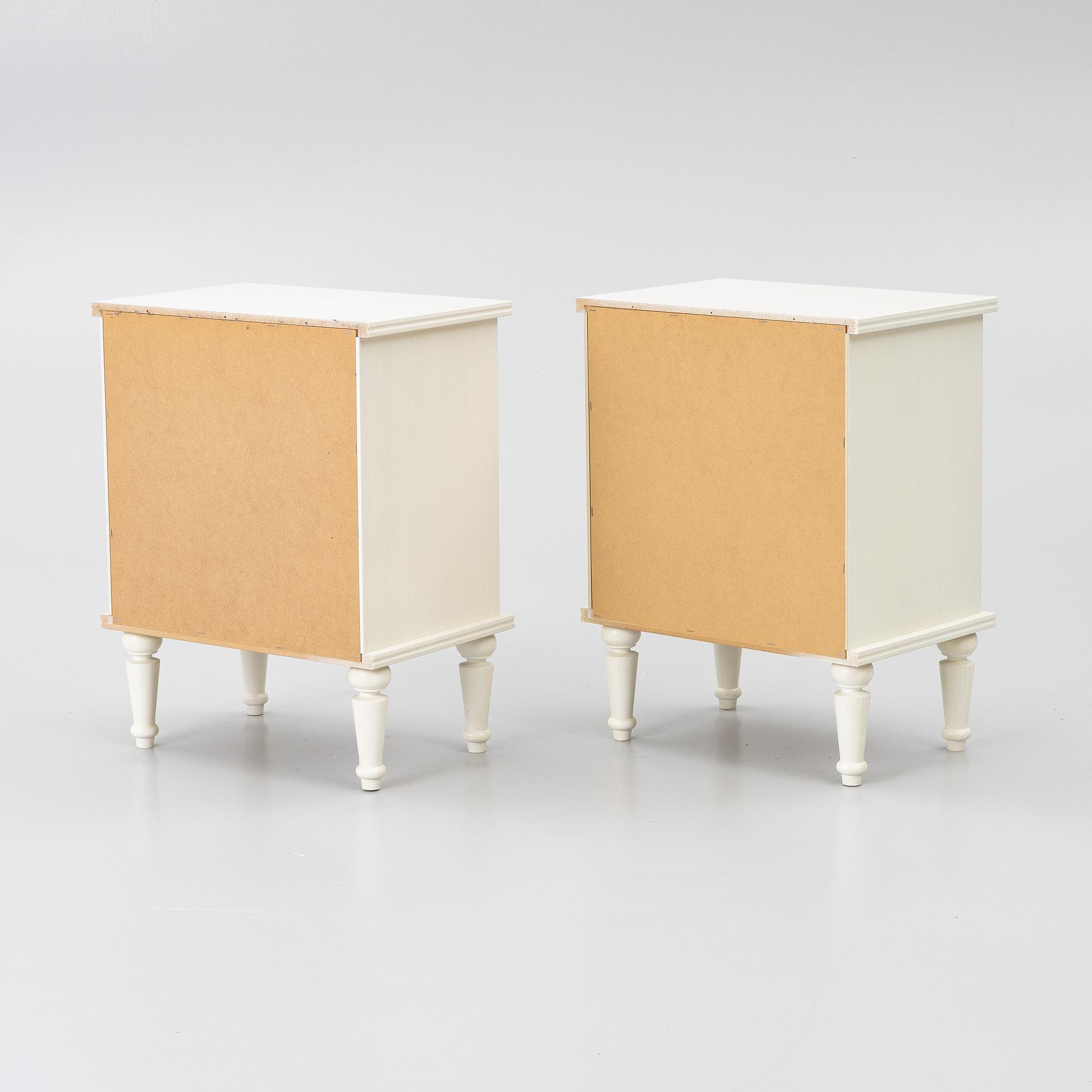 A pair of bedside tables, contemporary.