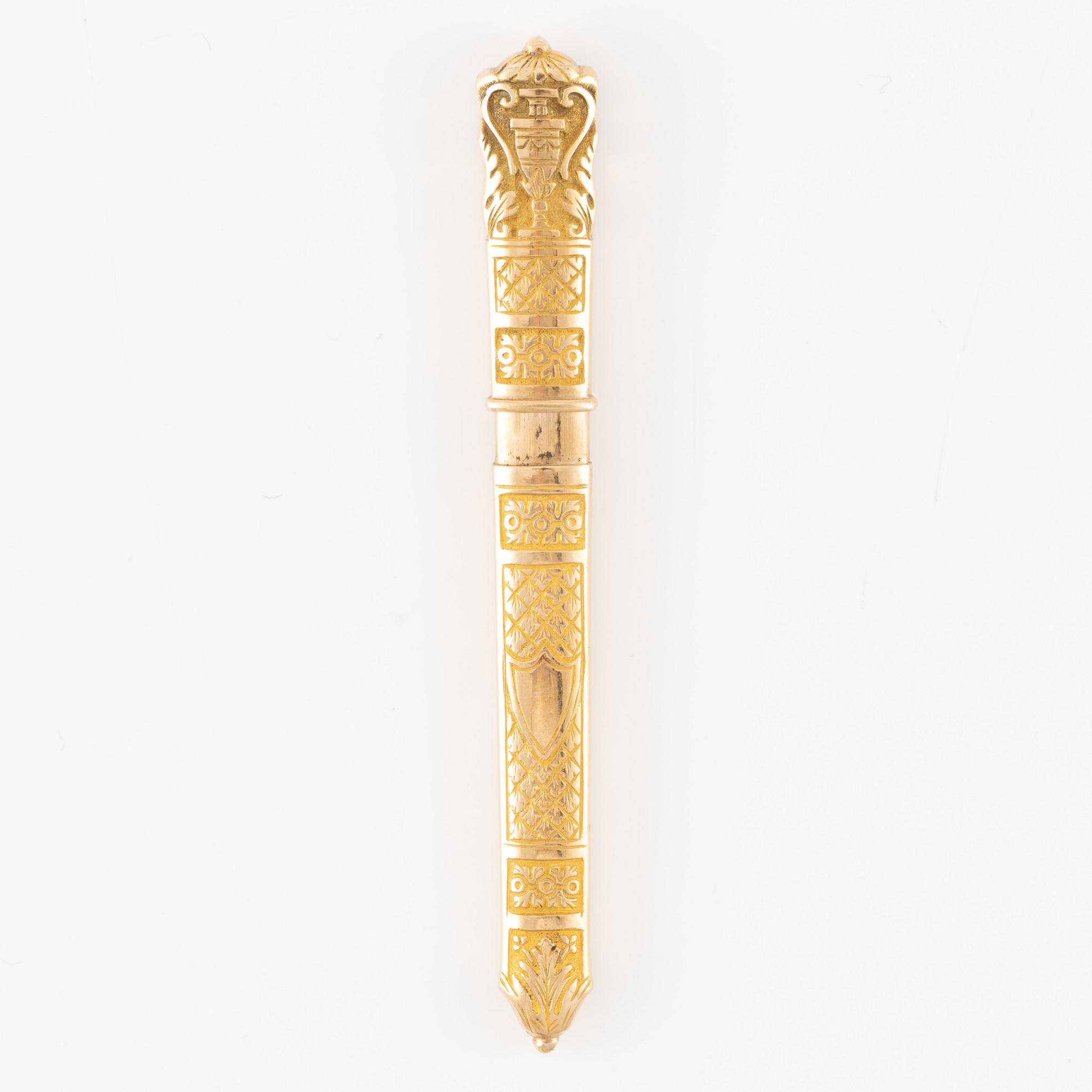 Thimble, ring, sleeve, 18K gold.