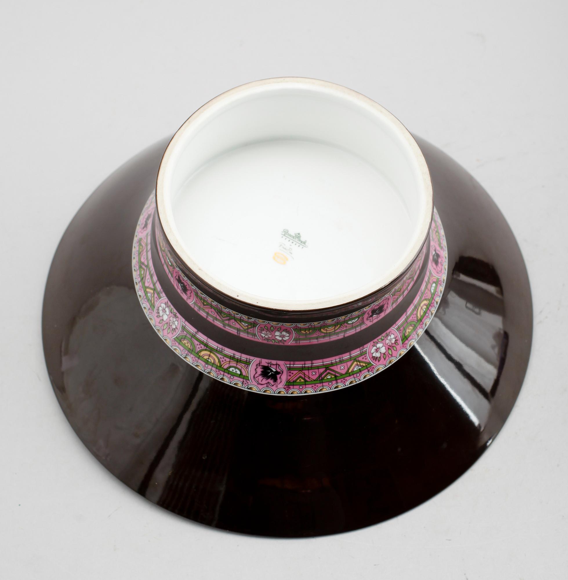 SKÅL PÅ FOT, porslin, Emilio Pucci, Rosenthal.