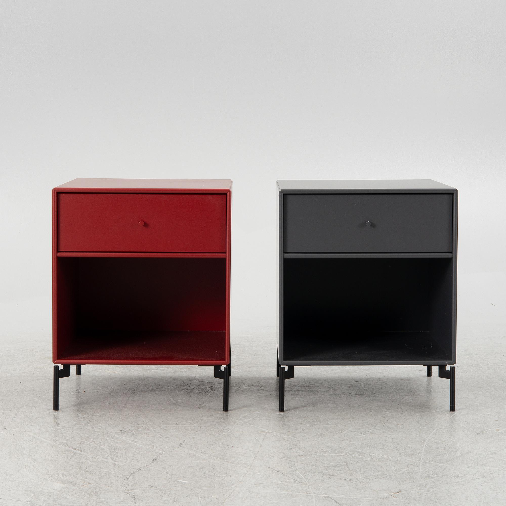 Peter J Lassen, bedside tables, 1 + 1, "Dream", Montana, Denmark, contemporary.