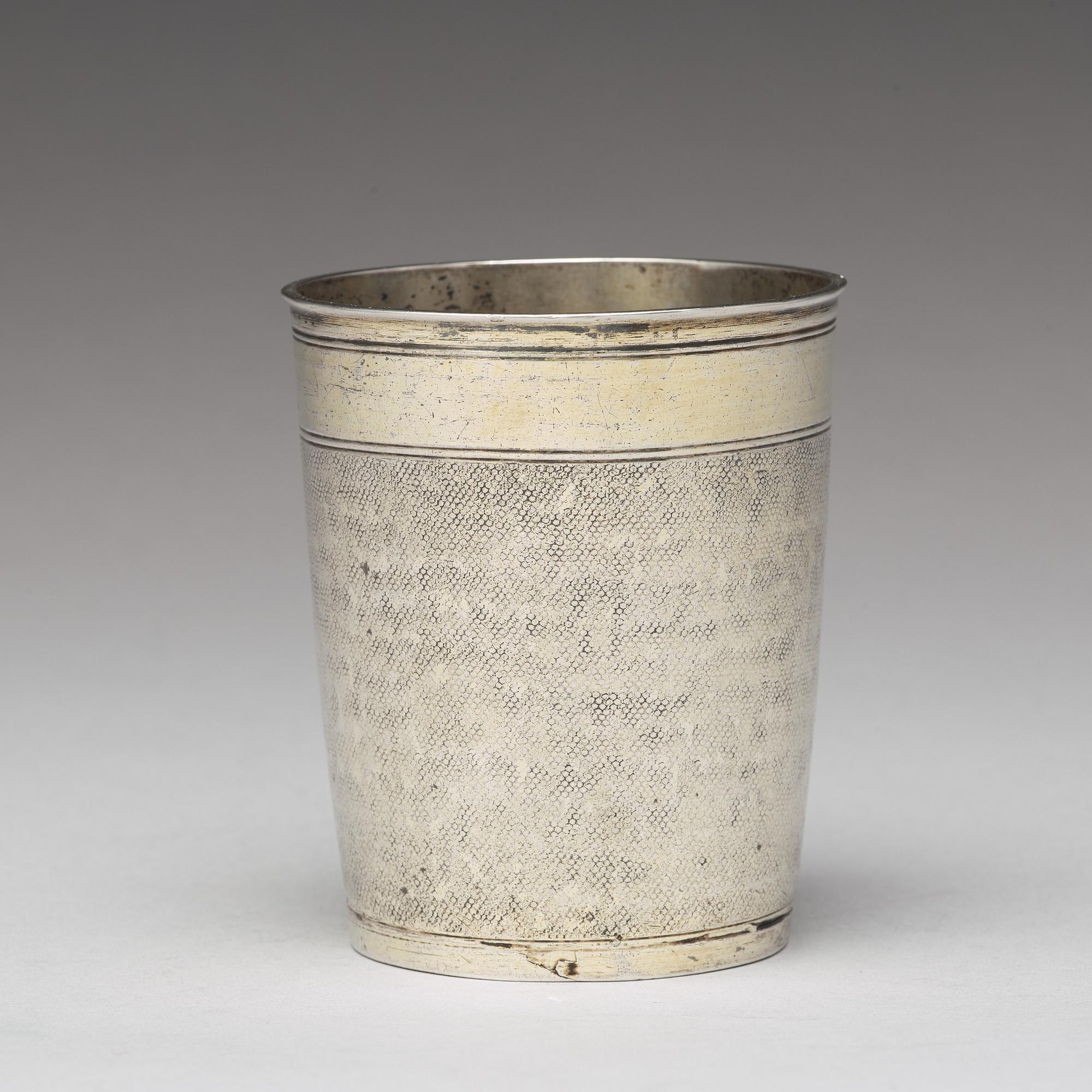 A German 17th century silver-gilt beaker, mark of Johann Höfler, Nürnberg (1655-1704).