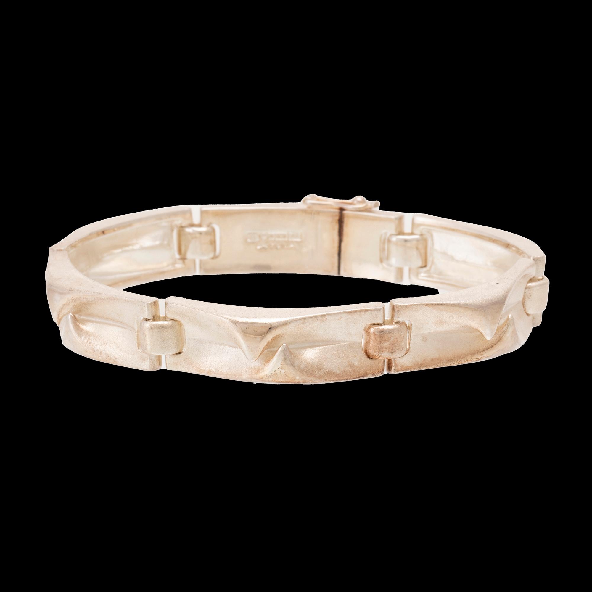 Björn Weckström, bracelet "Crisium" silver, Lapponia 1978.