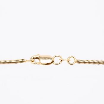 Necklace, 18k gold with opal.