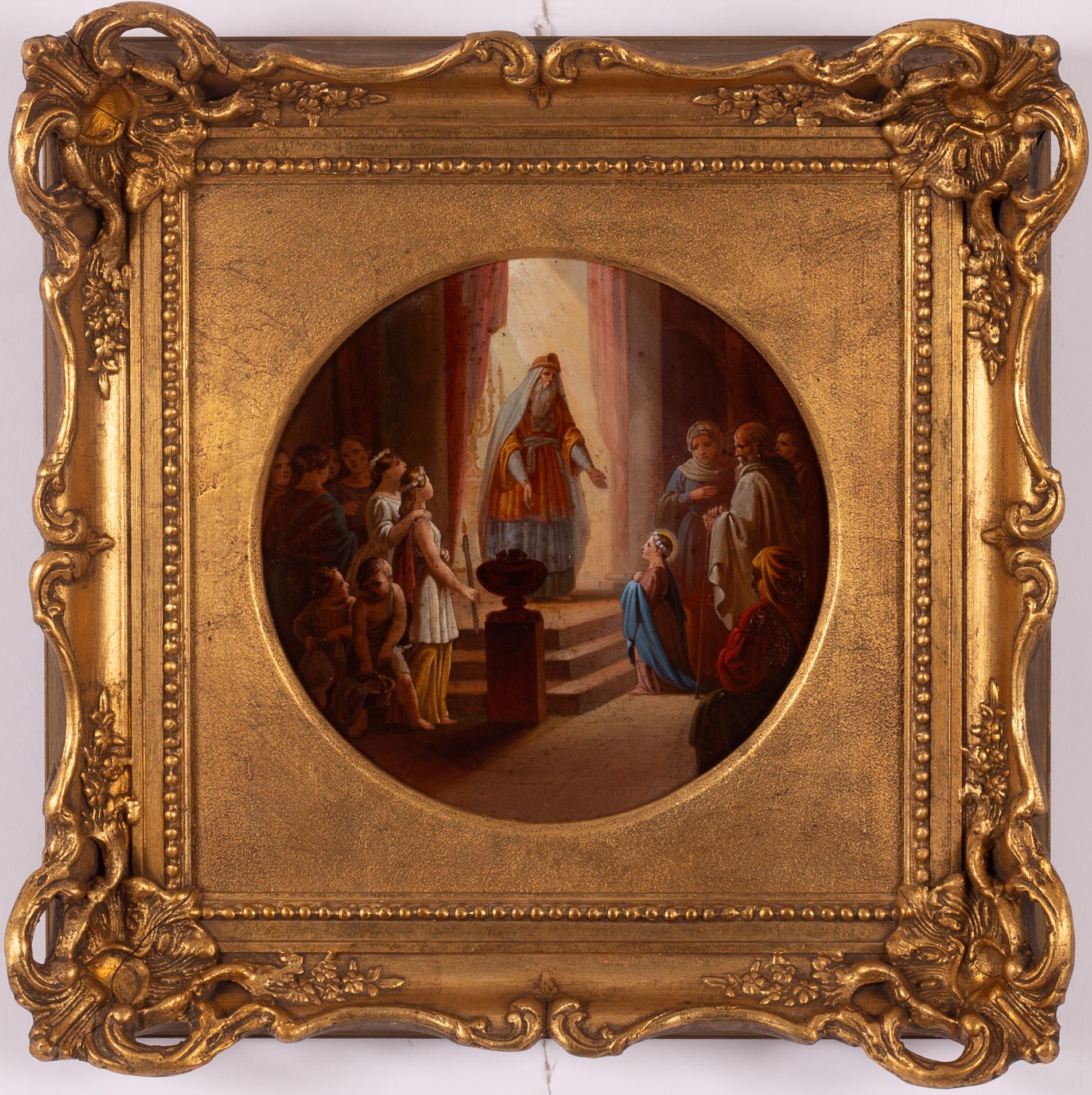 Unknown artist, 19th century, Jesus in the temple.