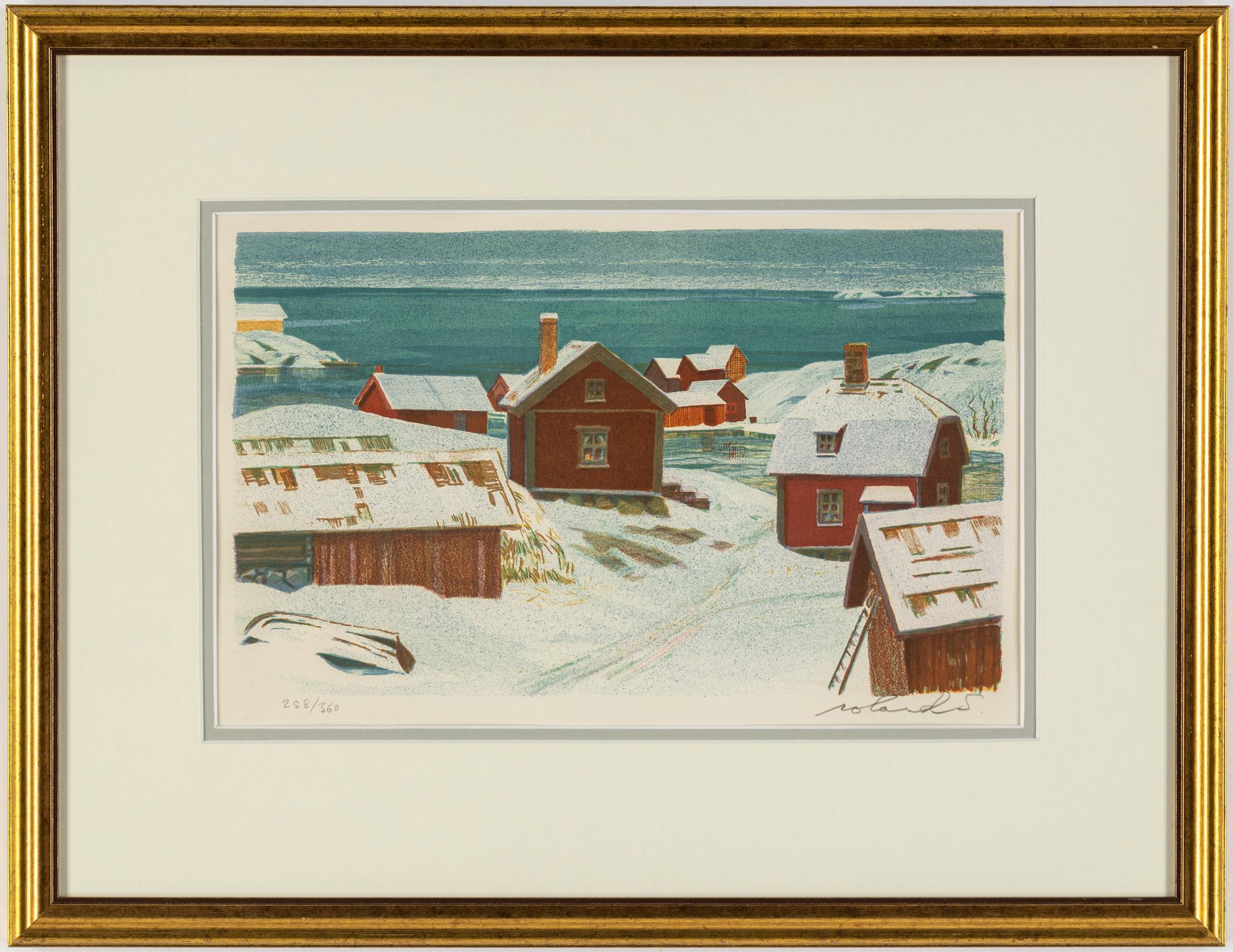 ROLAND SVENSSON, colour lithograph. Signed and numbered 258/360.