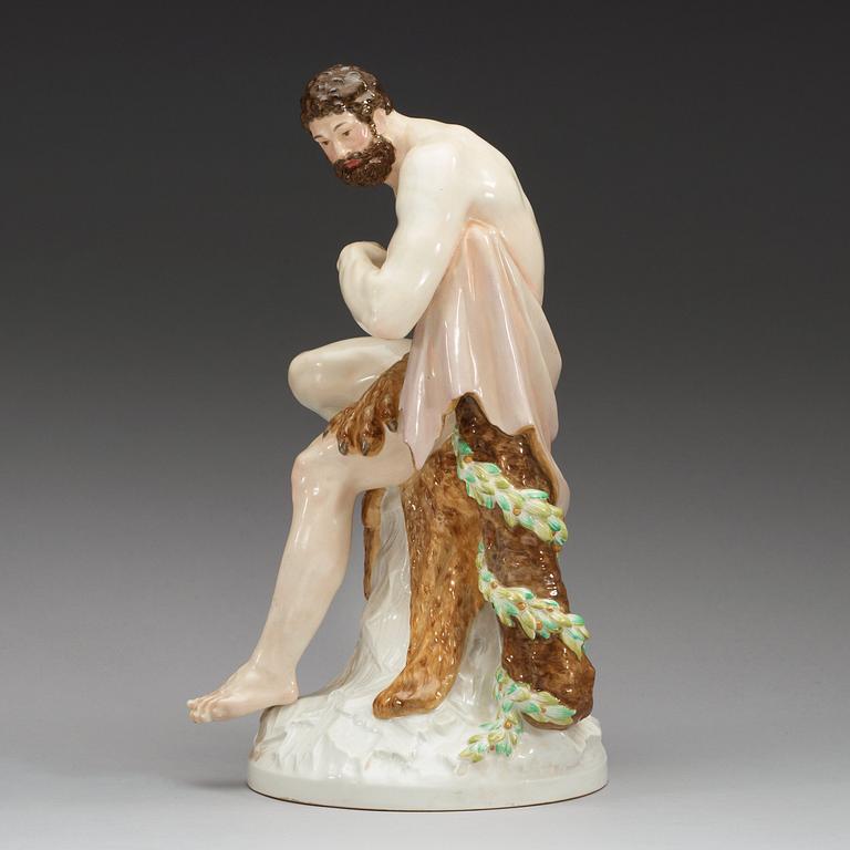 A large Berlin KPM figure of John the Baptist, ca 1900.