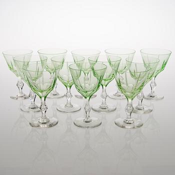 A 72-piece set of footed glassware from the first half of the 20th Century.