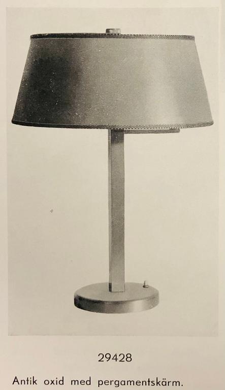 Erik Tidstrand, bordslampa, modell "29428", Nordiska Kompaniet 1930-tal.