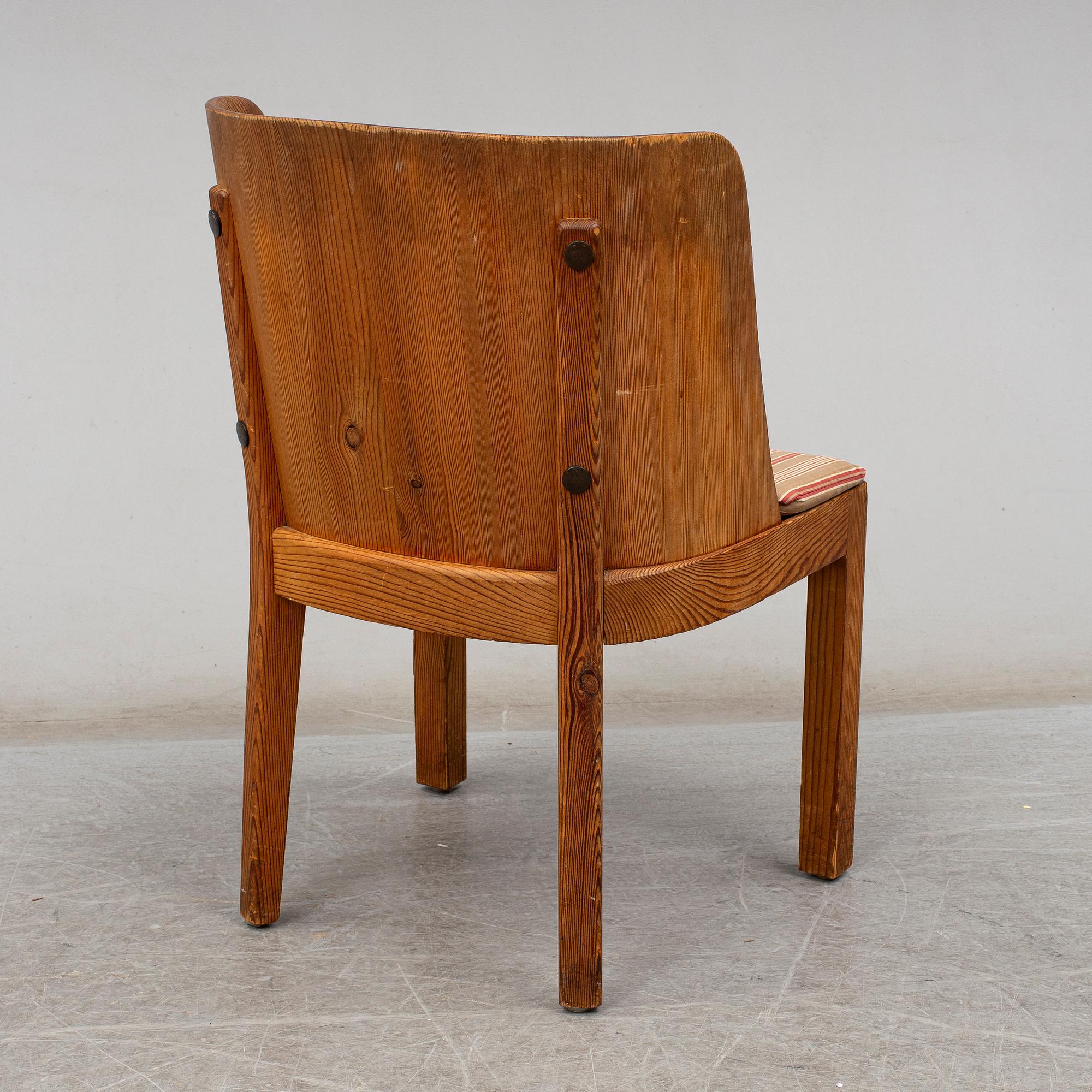 AXEL EINAR HJORTH, a 'Lovö' pine chair from Nordiska Kompaniet.