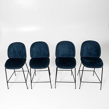GamFratesi, barstolar, 4 st, "Bettle", Gubi, modern tillverkning.
