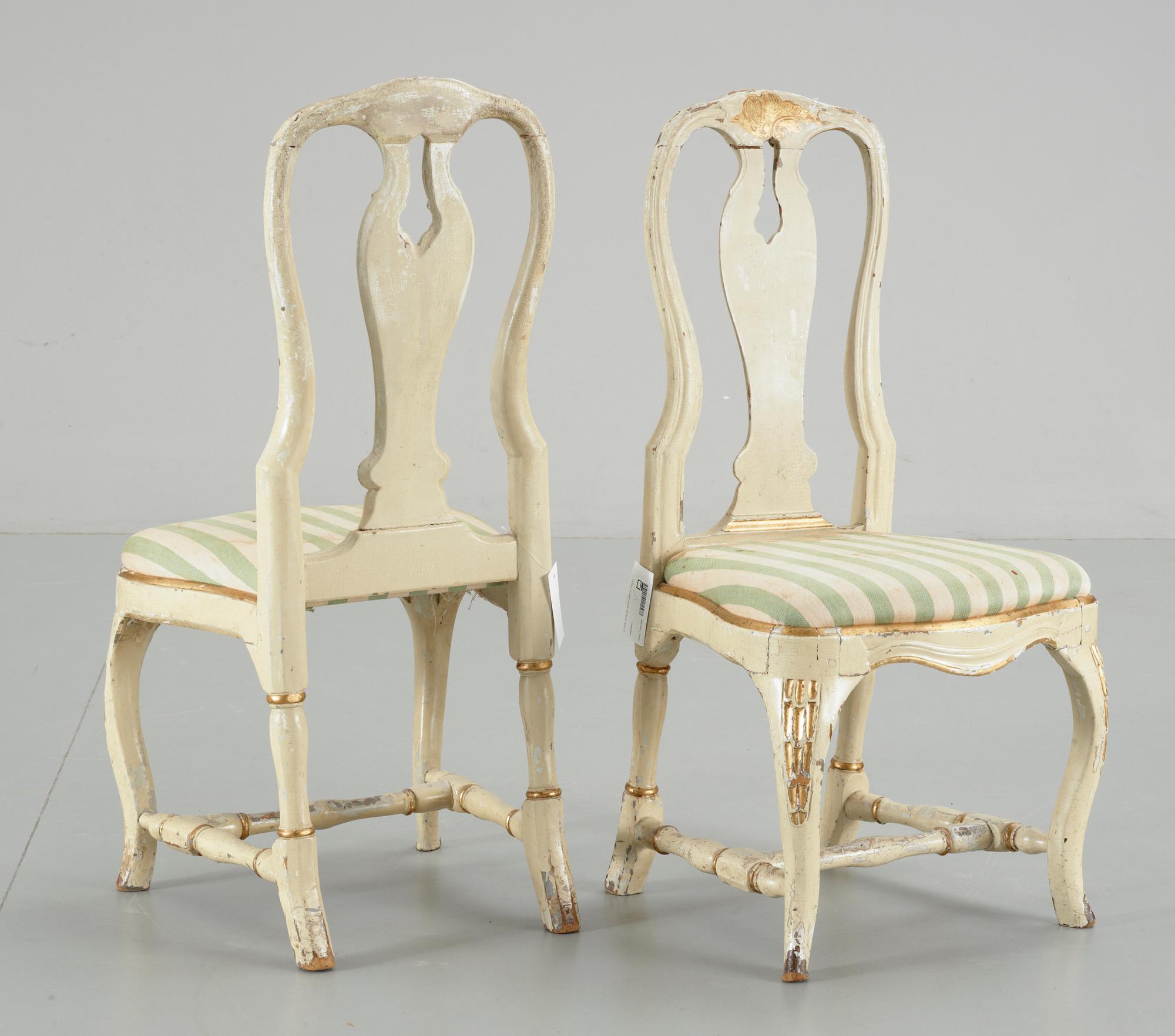 STOLAR, ett par, rokoko, 1700-tal.