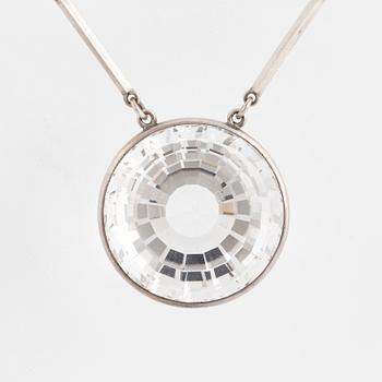 Wiwen Nilsson, a sterling and rock crystal necklace, Lund, Sweden 1965.
