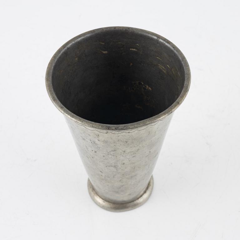 A pewter vase, Svenskt Tenn, Stockholm, 1926.