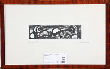 Georges Rouault · ROUAULT, GEORGES, träsnitt, sign på passepartouten.