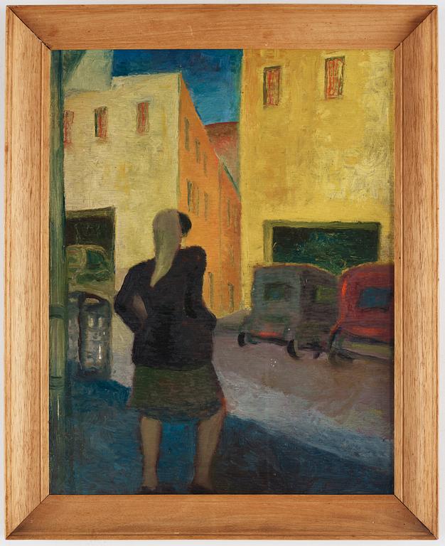 Gerard Sekoto, "Woman crossing the road".