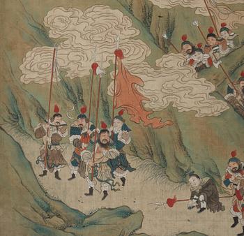 A Chinese painting by un unkown artist, late Qing dynasty.