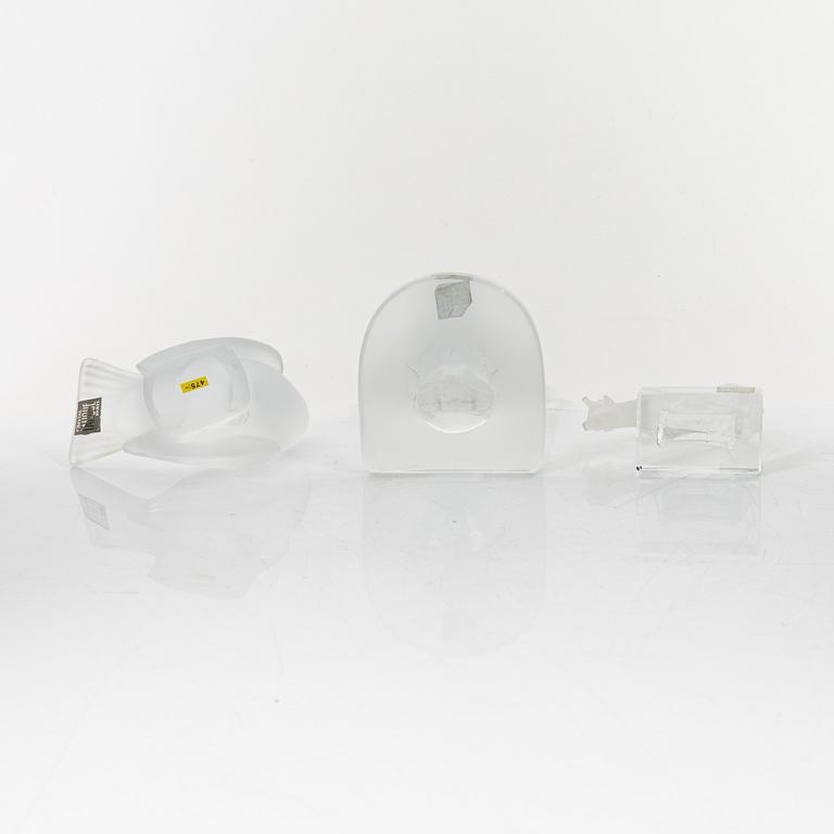 A group of the glass figurines, Lalique, France.