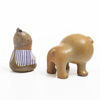 Lisa Larson, two stoneware figurines, Gustavsberg, Sweden.