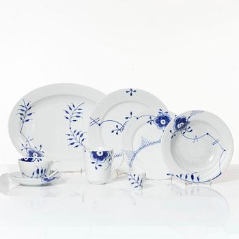 Royal Copenhagen, service pieces, 27 pcs, porcelain, "Blue Fluted Mega", Denmark.