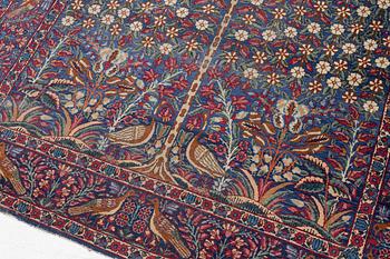 Matta, figural, "Livets träd", semiantik, 220x140 cm.