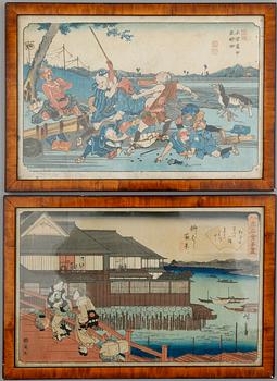 TRÄSNITT, 4 st, Japan, 1800-/1900-tal.