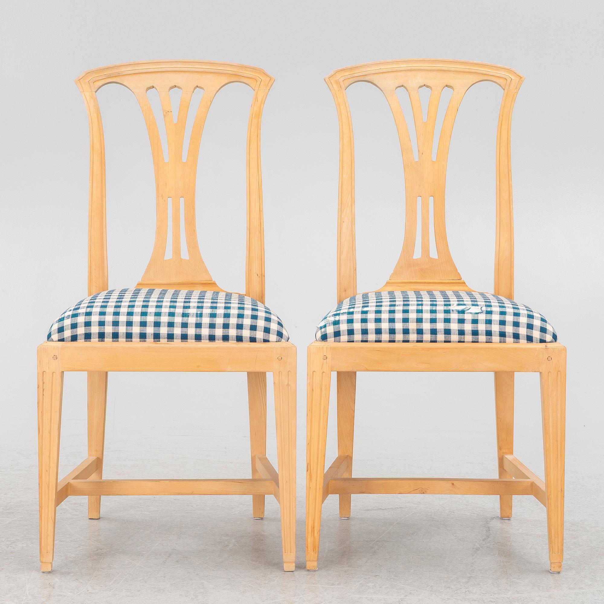 Stolar ett par, gustaviansk stil, "Fresta", Ikea 1990-tal.