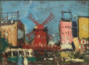 Francois Gall, "L’autobus et l’animation parisienne devant le Moulin Rouge".