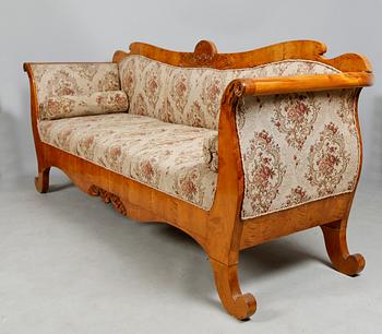 SOFFA samt STOLAR, 3 st, 1800-tal.