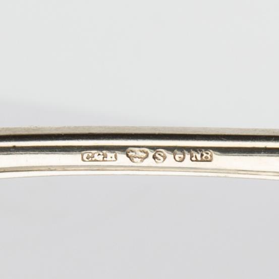 Bestick, 60 dlr silver "Chippendale" CG Hallberg Stockholm 1945.