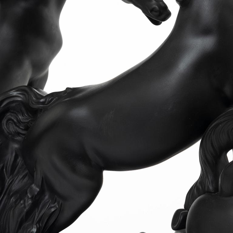 Fulgencio García, figurin, "Horses' group (black)", Lladró, Spanien.