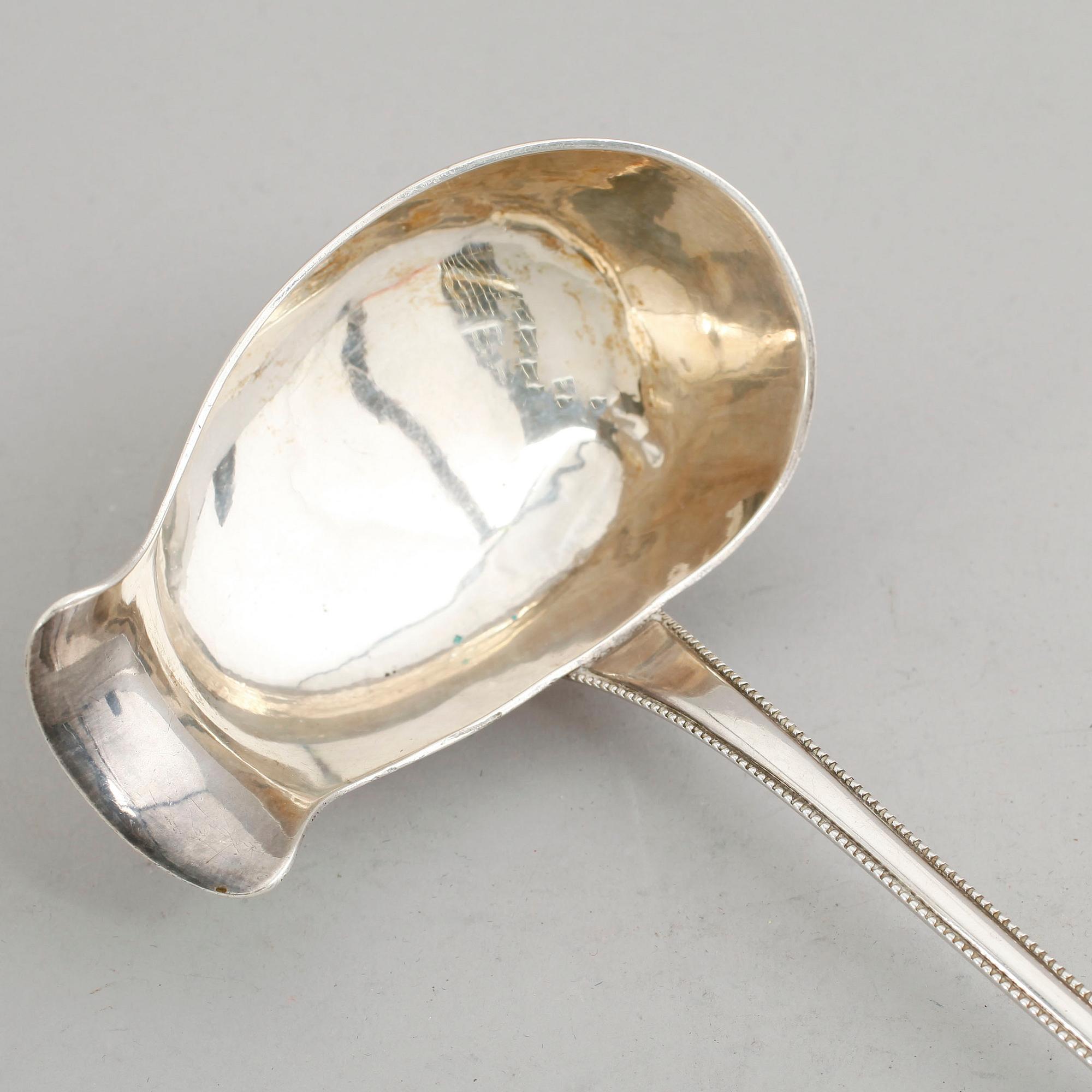 SOPPSLEV, silver, K Markström, Uppsala 1885. Vikt ca 179 gram.