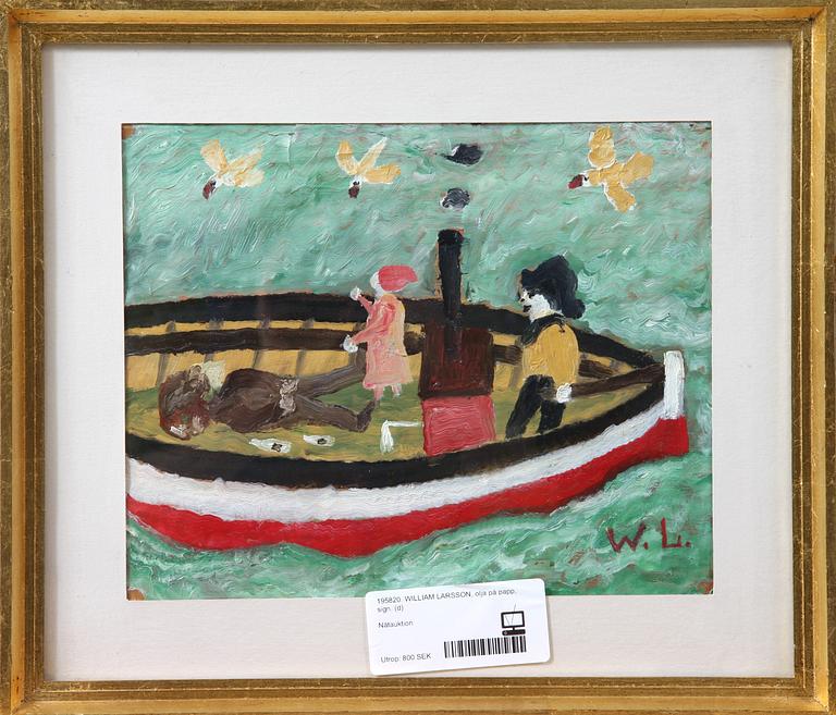 WILLIAM LARSSON, olja på papp, sign.
