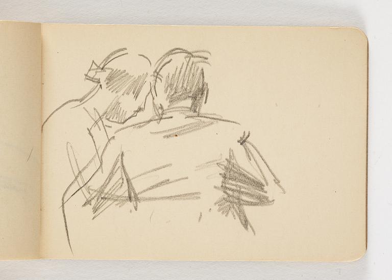 Lotte Laserstein, 10 små skissblock med teckningar.