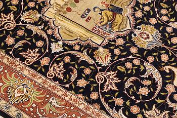Oriental silk carpet, 122 x 78 cm.