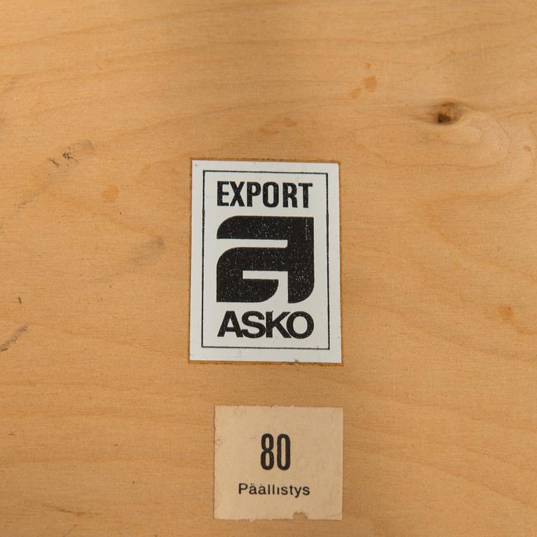 Kerstin Hörlin-Holmquist, A set of six Charlotte chairs  by Asko, Finland, 1970s.