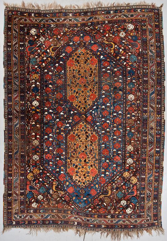 MATTA, semiantik, Shiraz/Kashgai, figural, ca 328 X 232 cm.