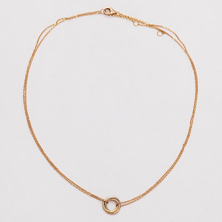 Cartier, halsband, "Trinity", modell mini, 18K guld i tre färger.