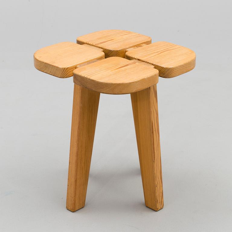 A 1960s 'Four-leaf clover' stool for Oy Stockmann Ab, Keravan puusepäntehdas, Finland.