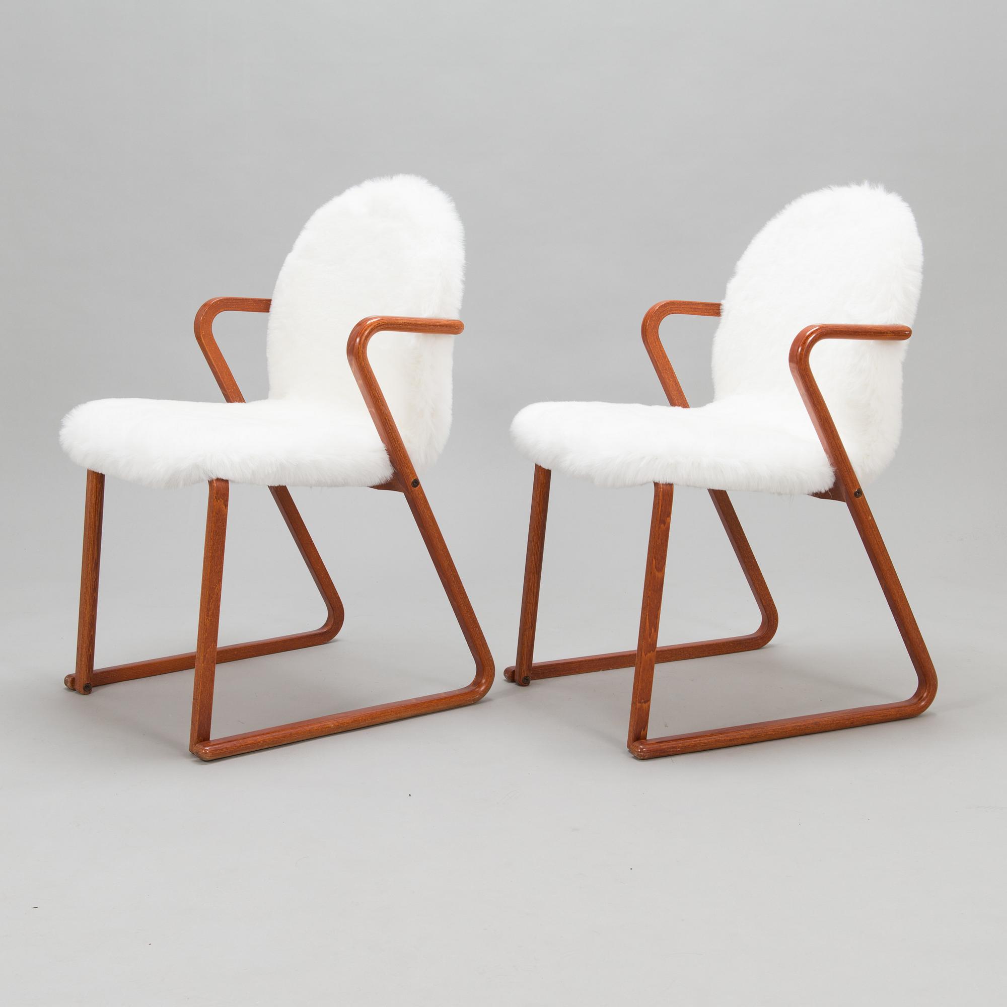 A pair of late 20th century chairs for TUA Möbler Tibro.