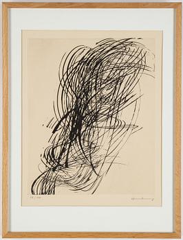 Hans Hartung, etching, 1973, signed and numbered 32/100.